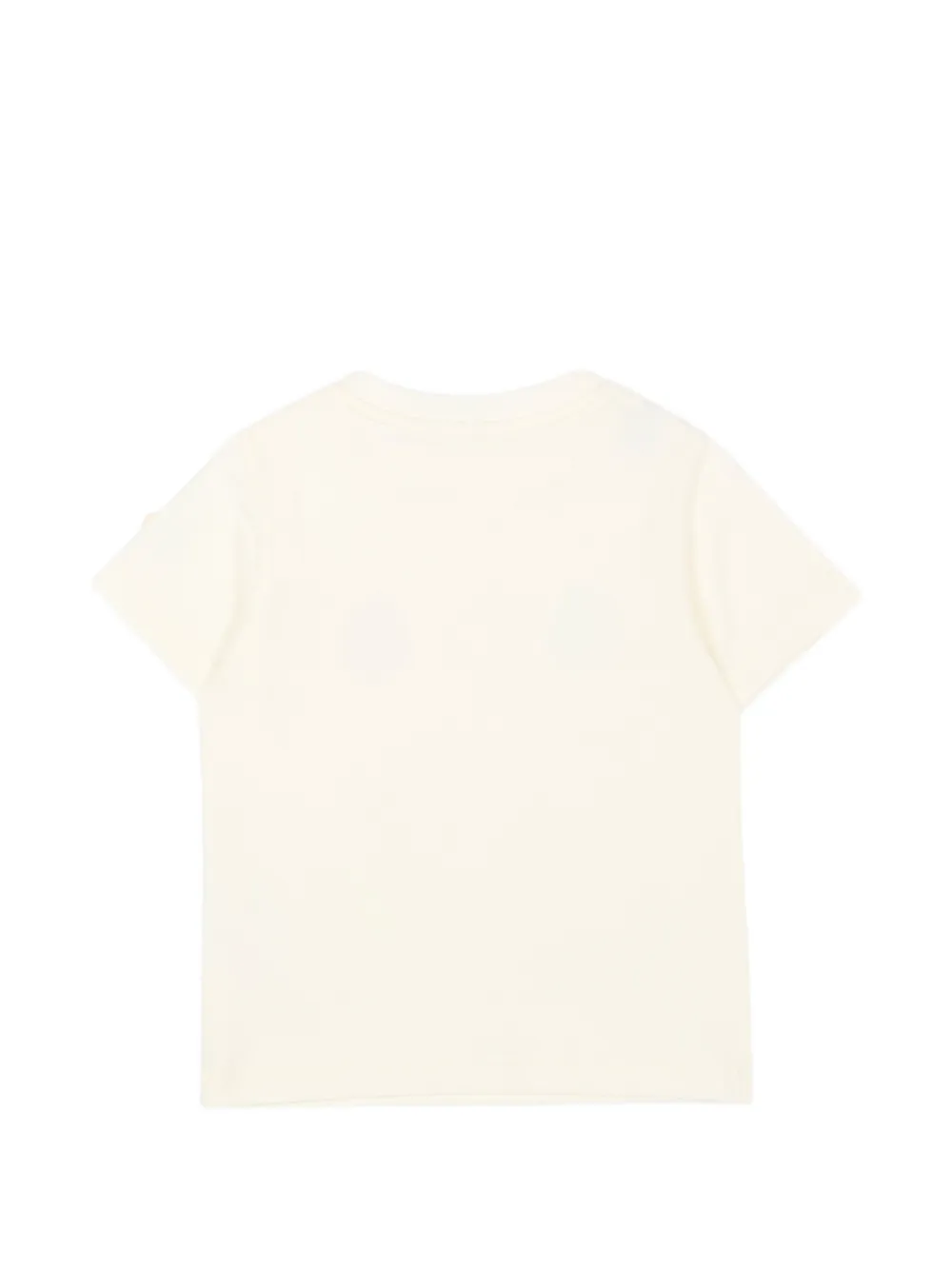 Moncler Enfant Stretch katoenen jersey T-shirt Beige