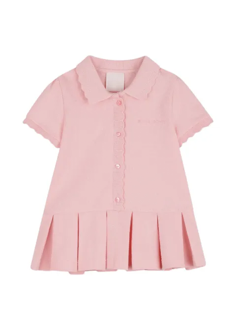 Givenchy Kids pleated scalloped polo dress
