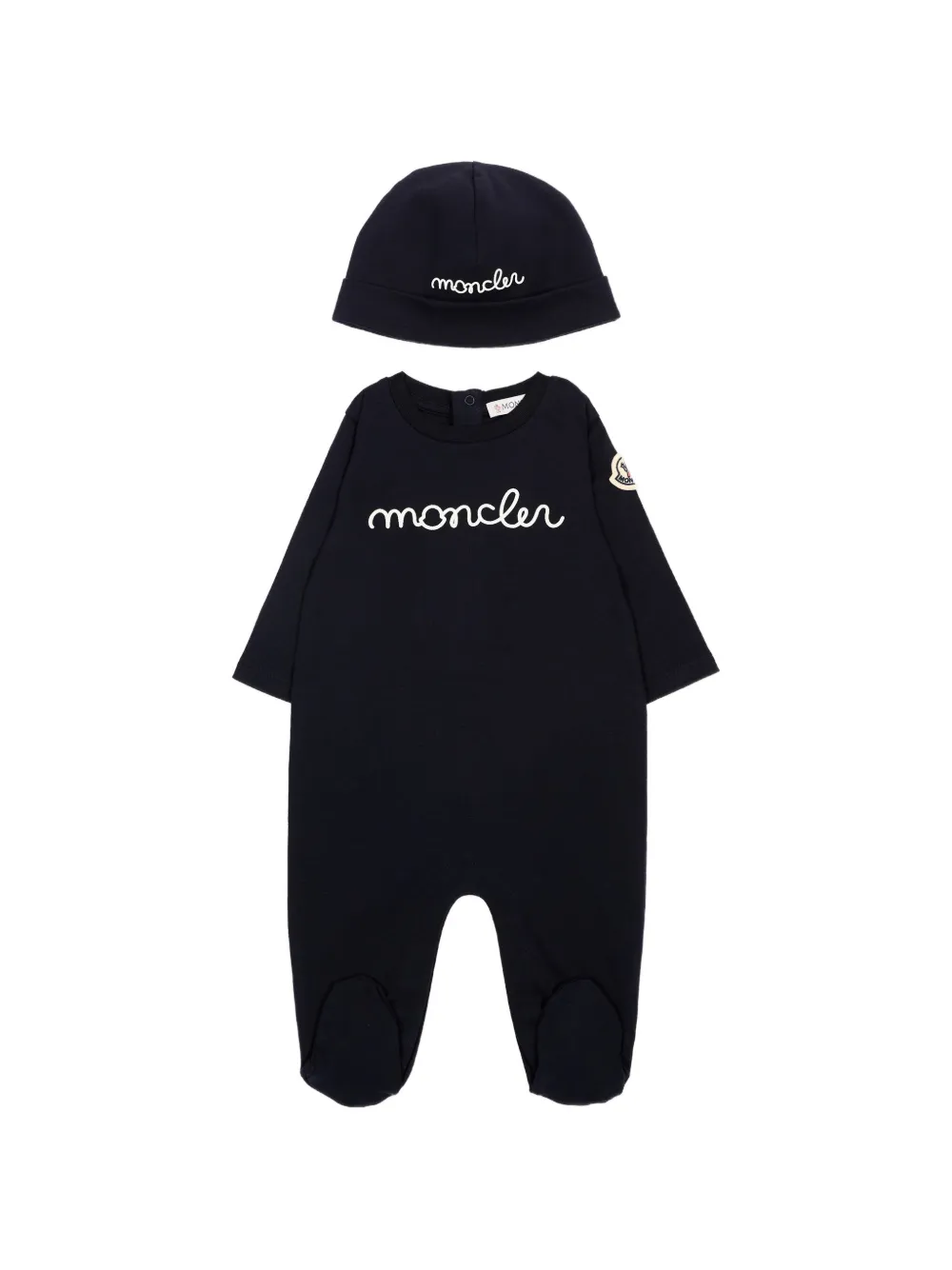 Moncler Enfant Pyjama met geborduurd logo Blauw