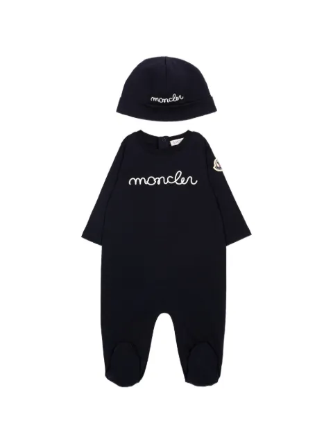 Moncler Enfant set de pijama con logo bordado