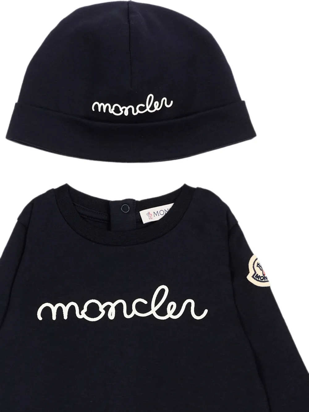 Moncler Enfant Pyjama met geborduurd logo Blauw
