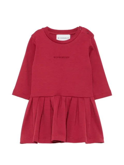 Givenchy Kids pleated logo-embroidered dress