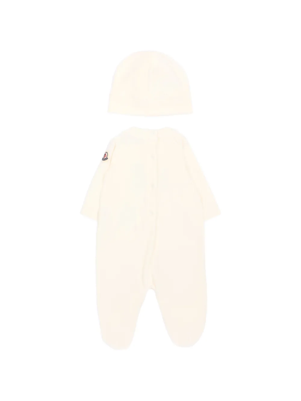 Moncler Enfant Set meet borduurwerk Beige
