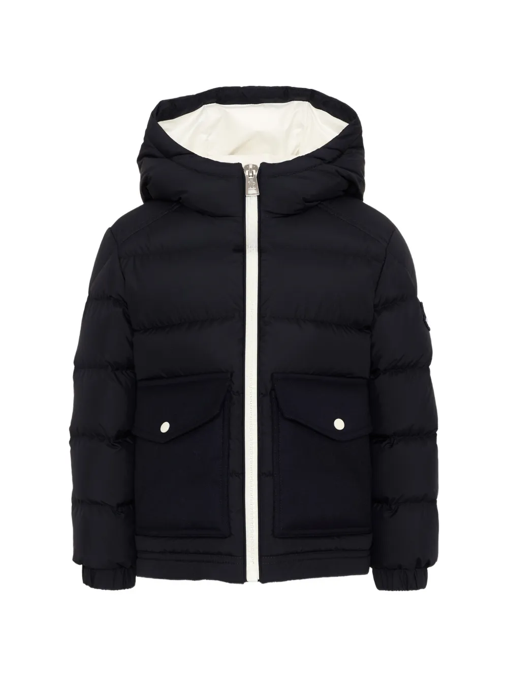 Moncler Enfant veste matelassée à capuche - Bleu Moncler Enfant veste matelassée à capuche - Bleu