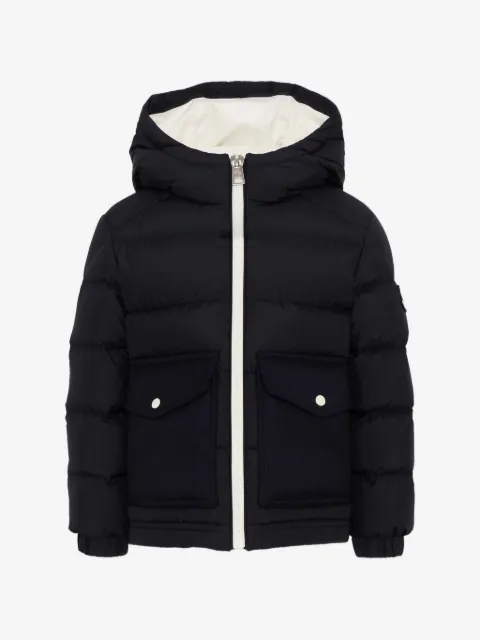 Moncler Enfant chamarra capitonada con capucha
