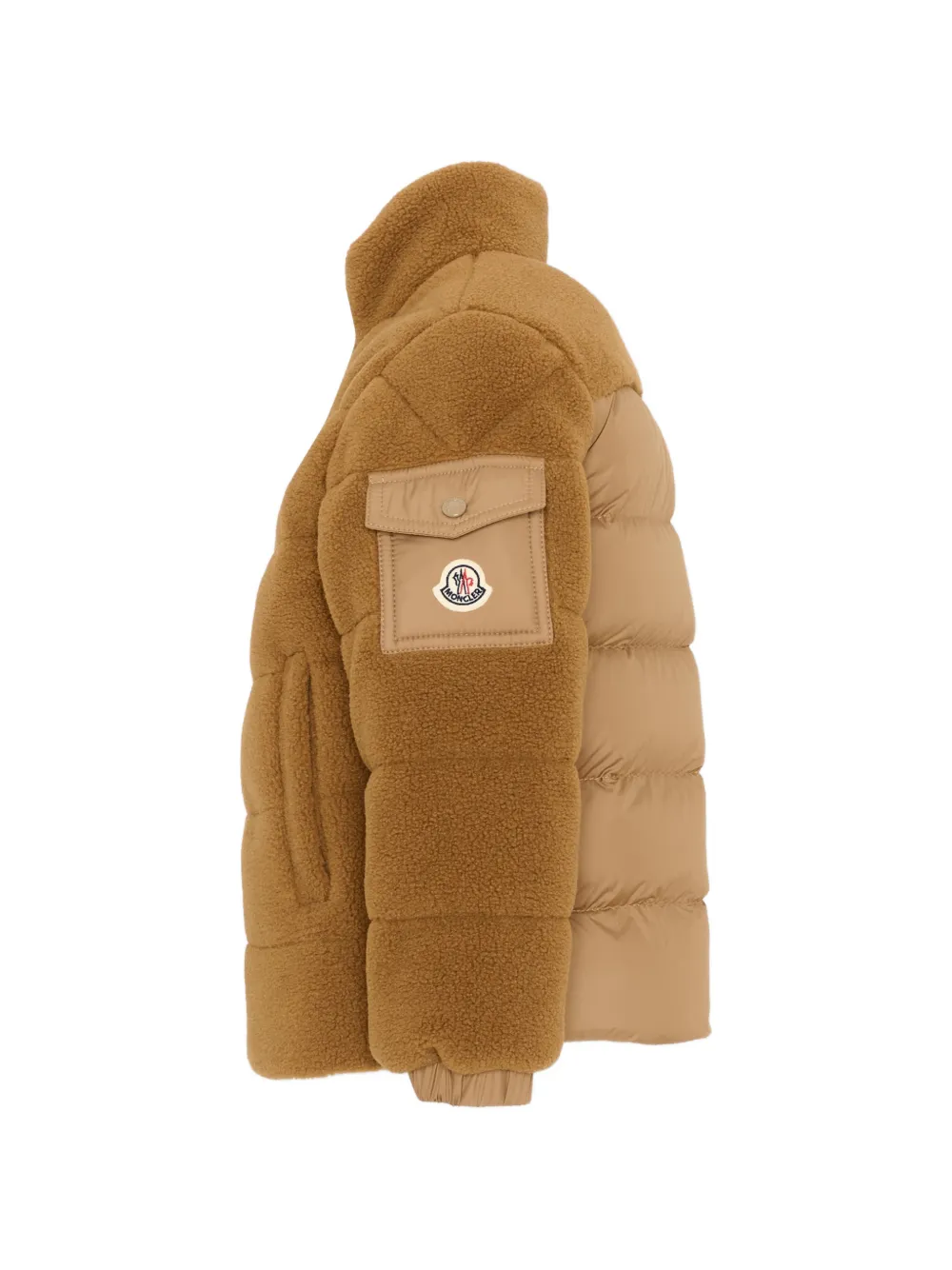 Moncler Enfant Gewatteerd jack met lammy-effect Bruin