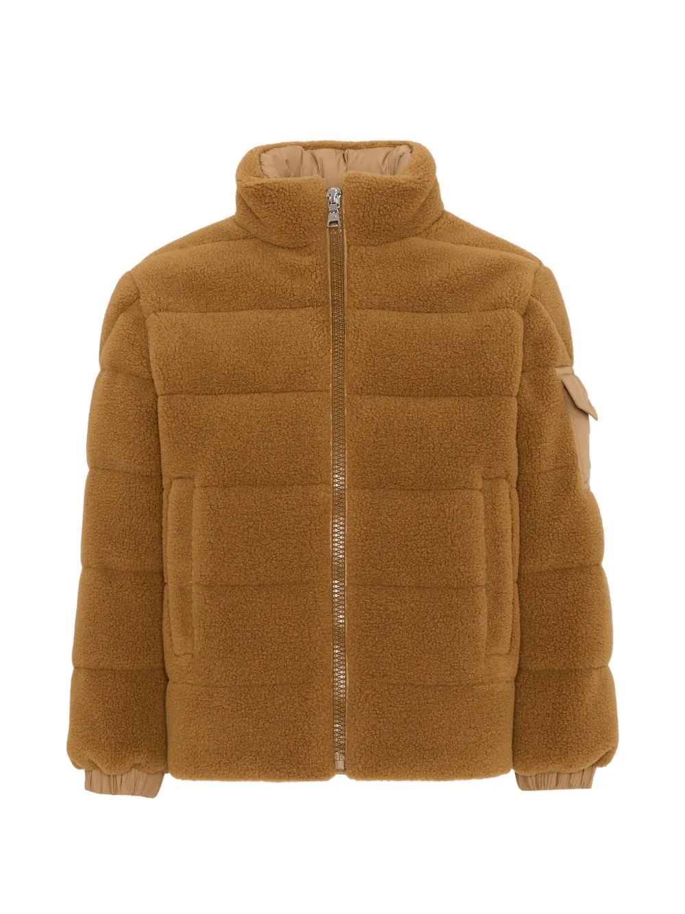 Moncler Enfant Gewatteerd jack met lammy-effect Bruin