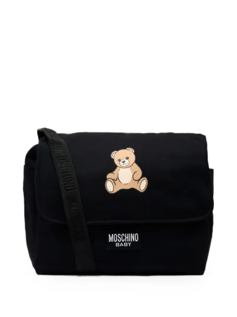 Moschino Kids Teddy Bear logo-patch changing bag