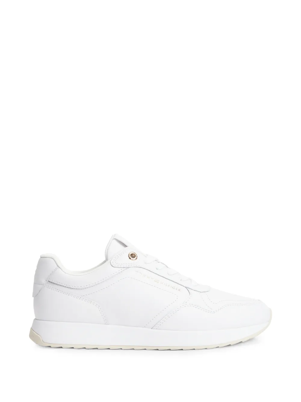 Tommy Hilfiger logo-plaque lace-up sneakers - Weiß