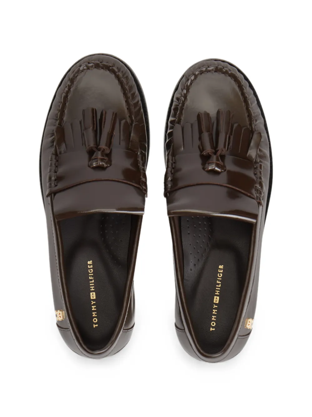 Tommy Hilfiger tassel leather loafers Bruin