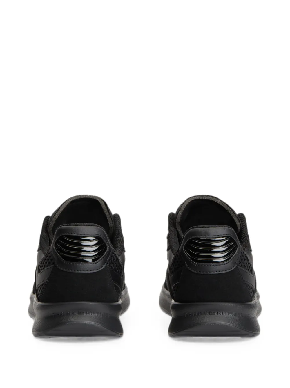 Tommy Hilfiger mesh-panelled lace-up sneakers Zwart