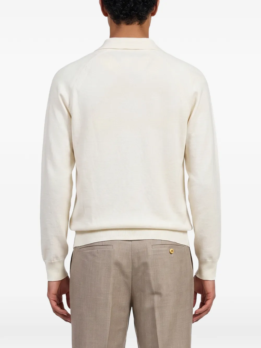 Lardini contrast-trim raglan-sleeve sweater Beige
