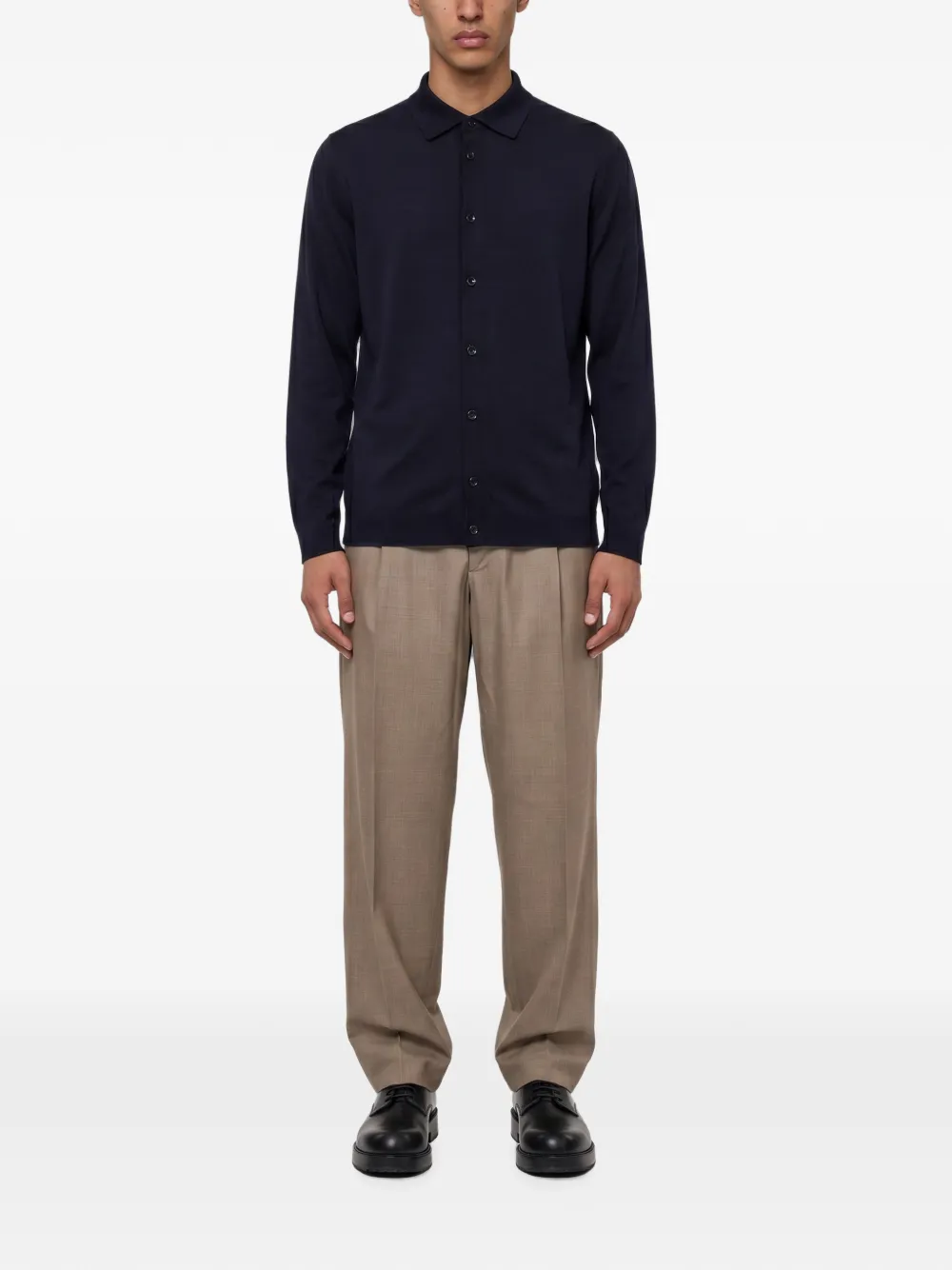 Lardini Overhemd met knopen Blauw