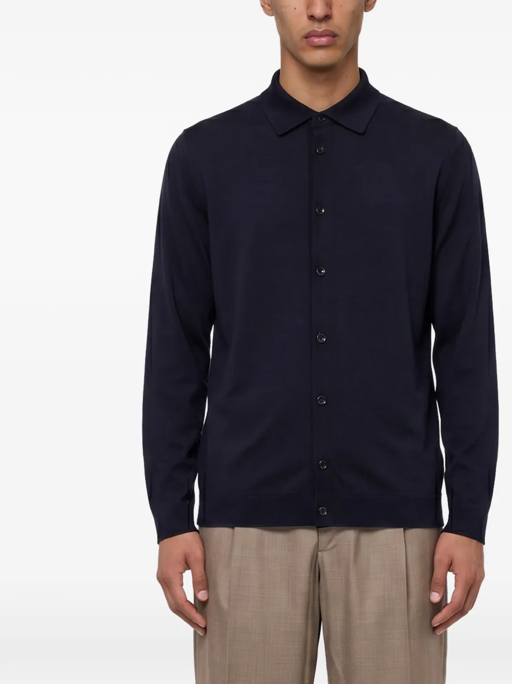 Lardini Overhemd met knopen Blauw