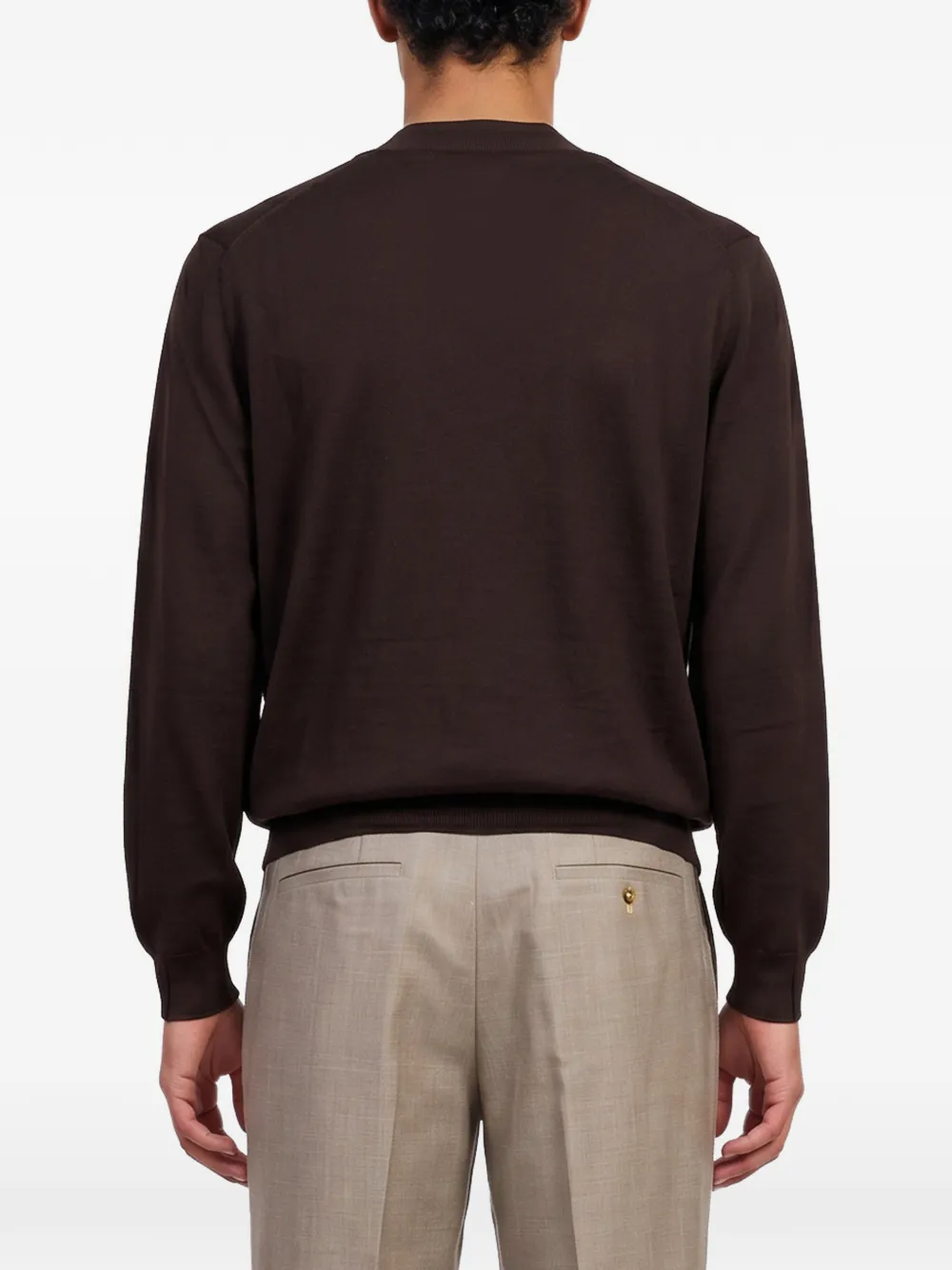 Lardini Vest met V-hals Bruin