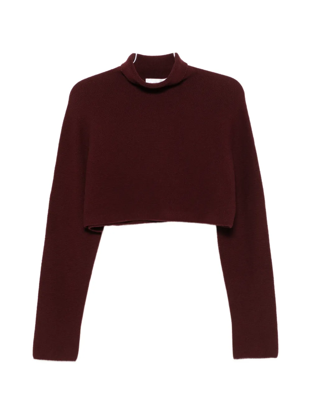 Christian Wijnants Maglione crop Kavin con collo rialzato - Rosso