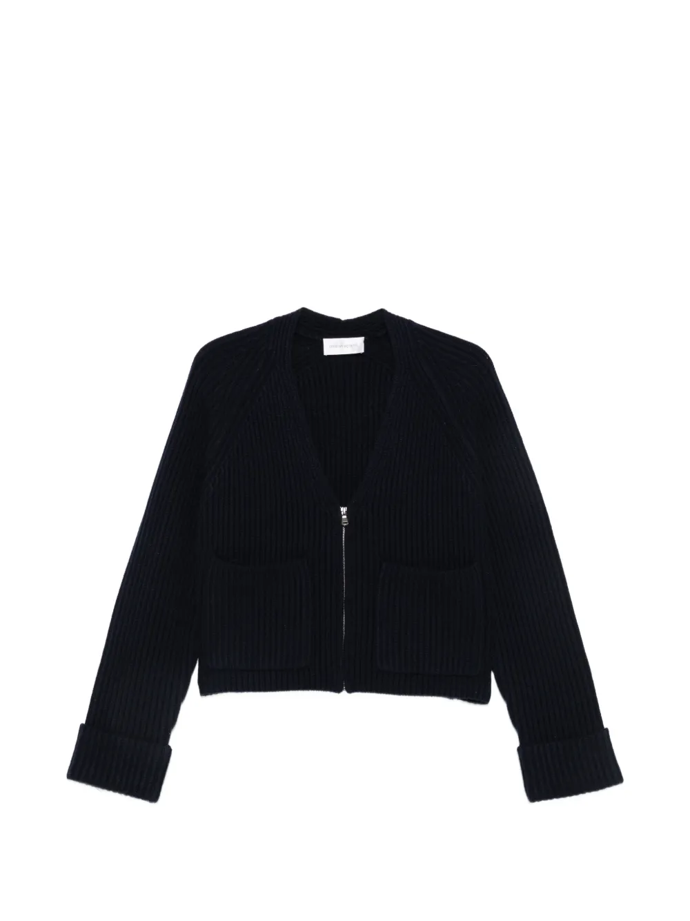 Christian Wijnants Cardigan Kavari a coste con zip - Blu