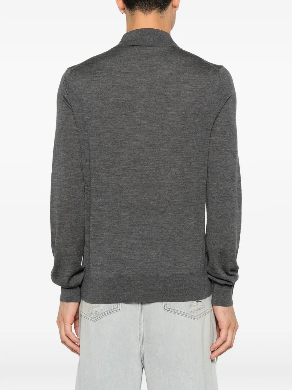 DSQUARED2 Upside Down poloshirt met lange mouwen Grijs