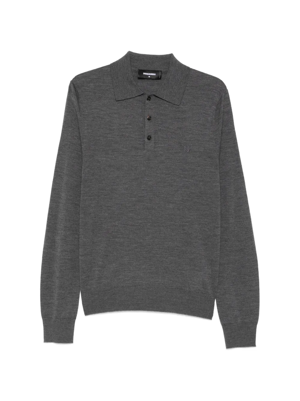 DSQUARED2 Upside Down long-sleeve polo shirt - Grau