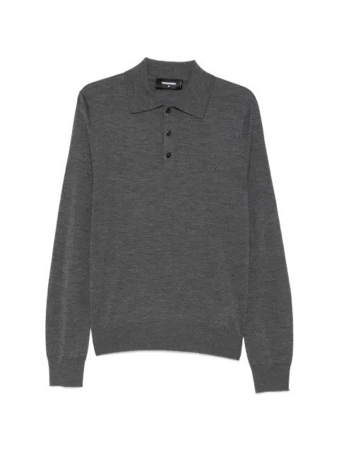 DSQUARED2 polo Upside Down à manches longues