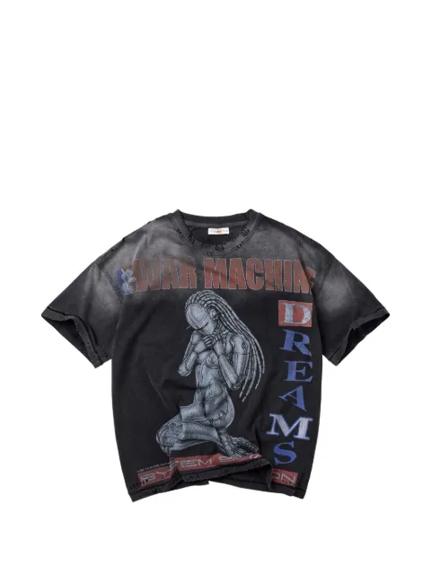 Vale camiseta War Machine con efecto envejecido y estampado gráfico