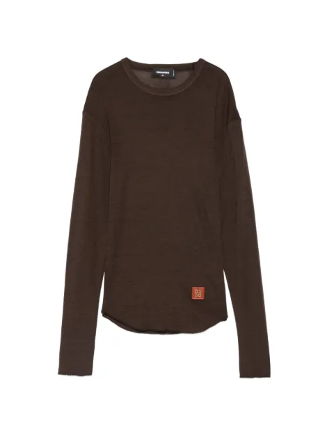 DSQUARED2 logo-patch virgin wool sweater