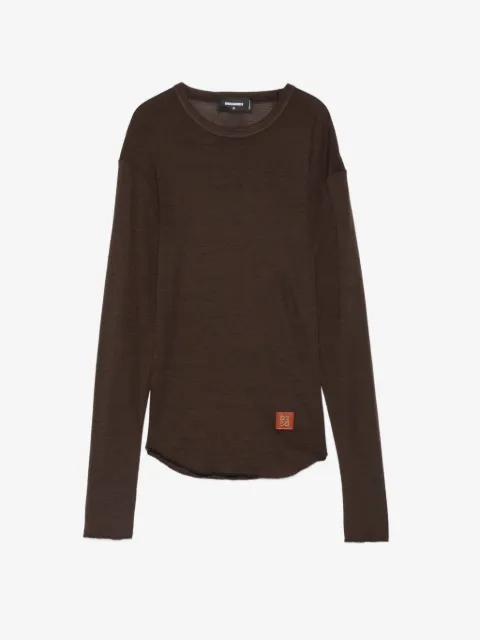 DSQUARED2 logo-patch virgin wool sweater