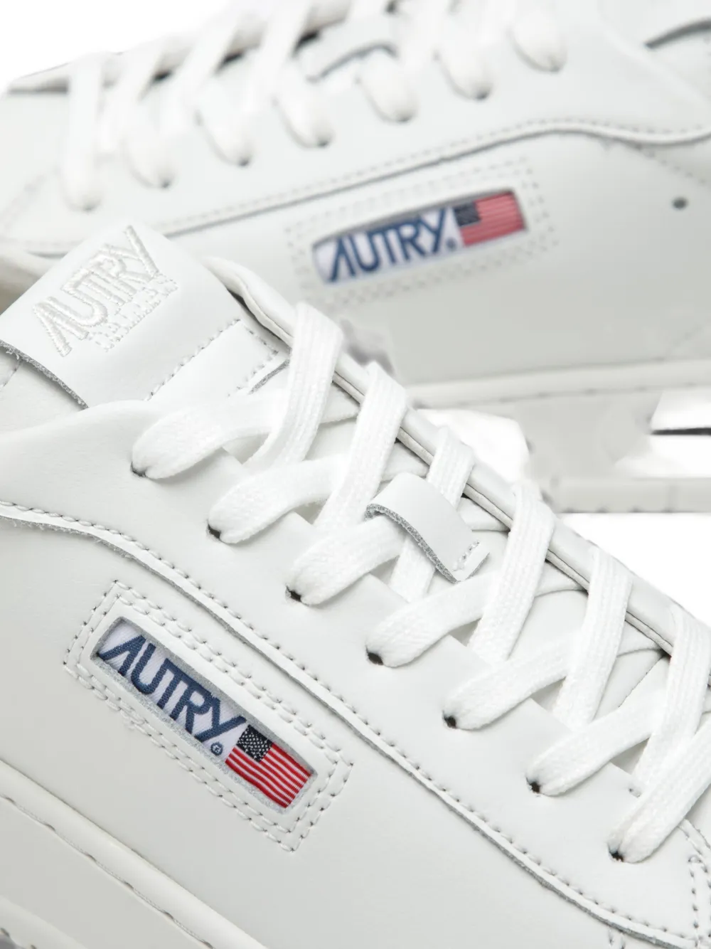 Autry Dallas leren sneakers met logo-patch Wit