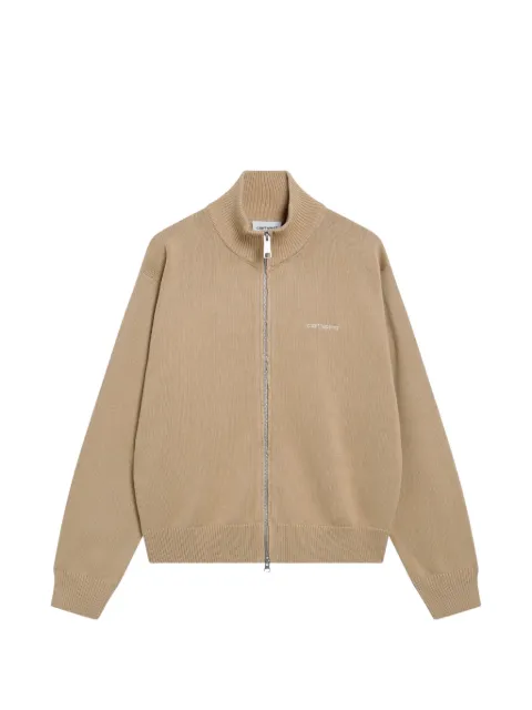 Carhartt WIP logo-embroidered zip-up sweater