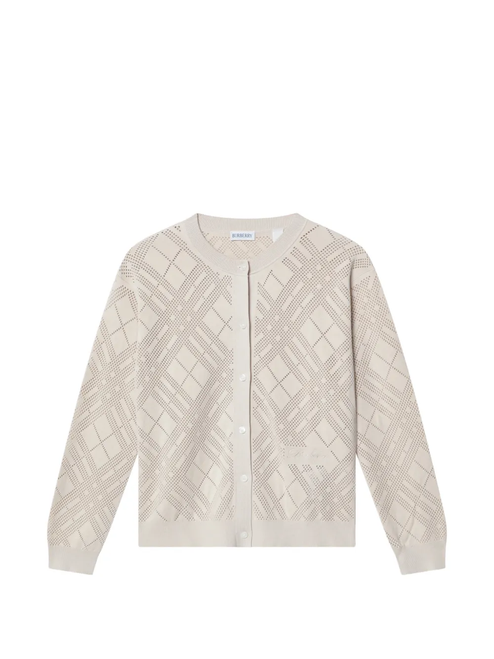 Burberry Kids pointelle-knit cardigan - Toni neutri