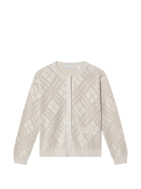 Burberry Kids pointelle-knit cardigan