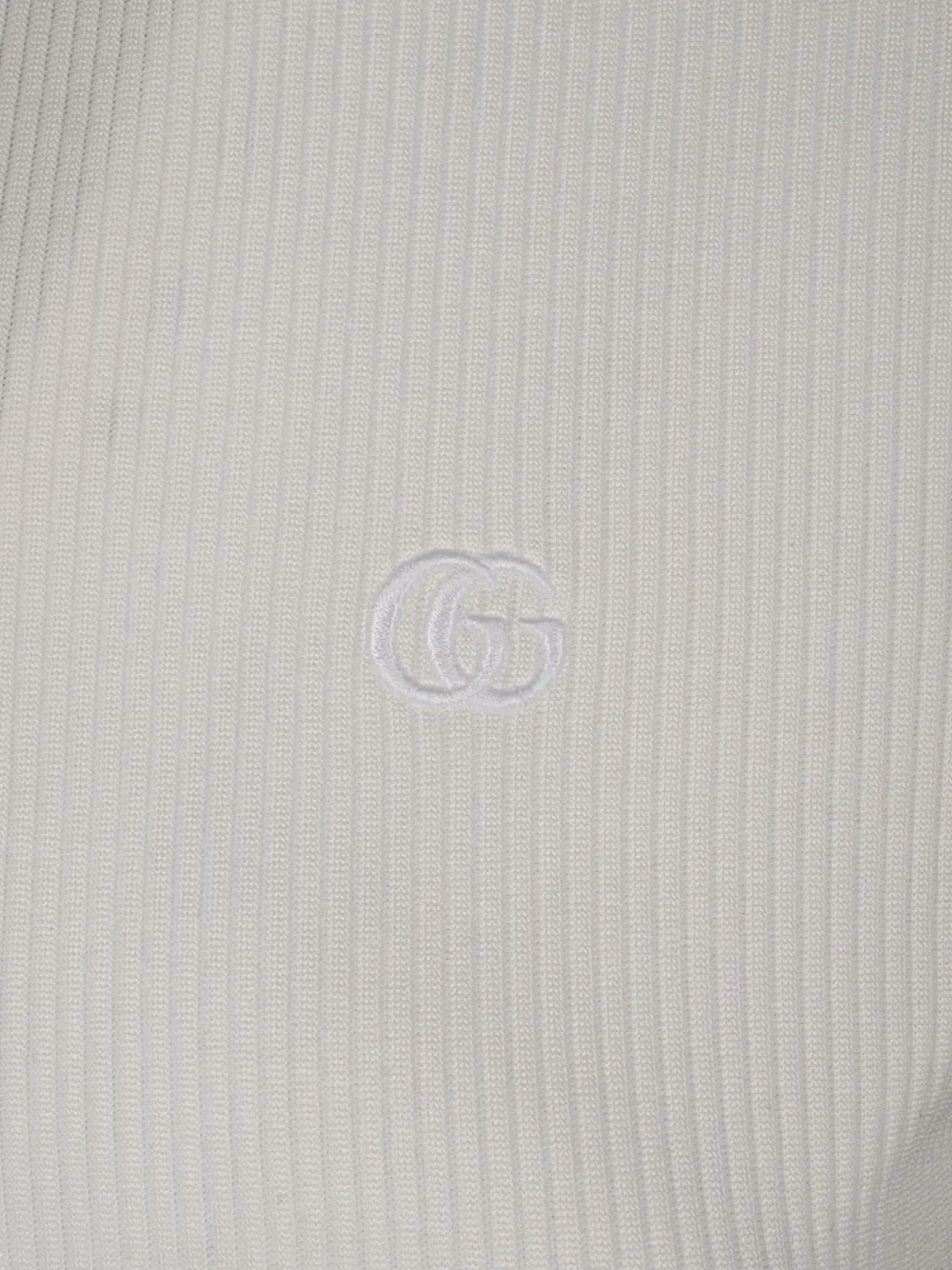 Gucci Geribbeld katoenen jersey poloshirt met Web-detail Wit
