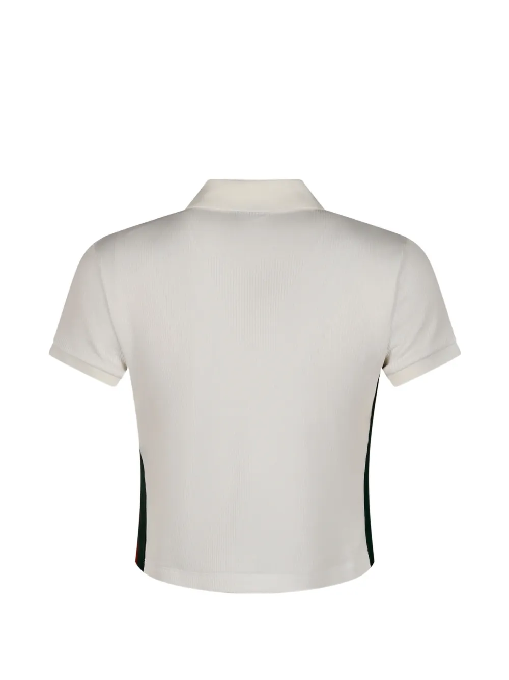 Gucci Geribbeld katoenen jersey poloshirt met Web-detail Wit