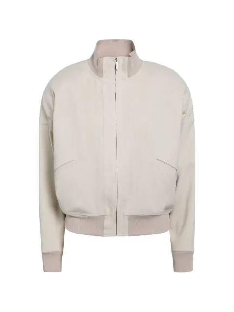 Gucci chaqueta bómber de popelina de seda con cremallera
