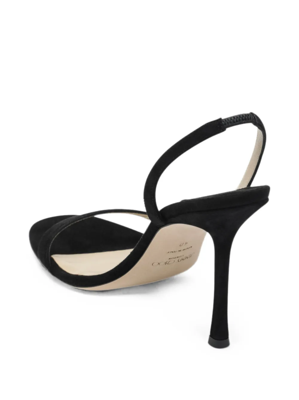 Jimmy Choo Jenn 100 suede slingback sandals Zwart