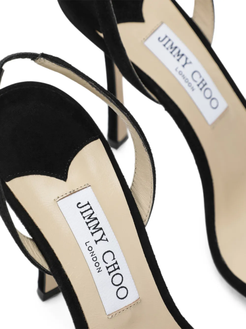 Jimmy Choo Jenn 100 suede slingback sandals Zwart