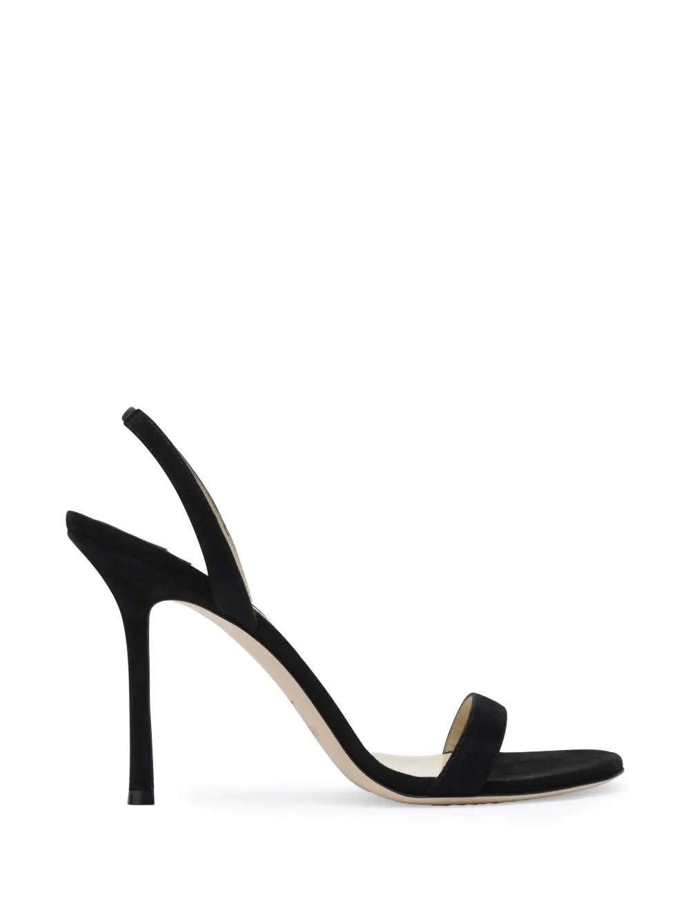 Jimmy Choo Jenn 100 suede slingback sandals Zwart