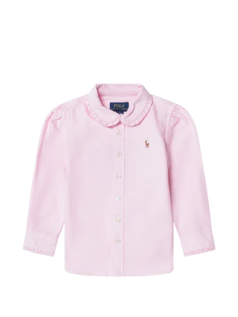 POLO RALPH LAUREN KIDS ruffle-trim button-front shirt