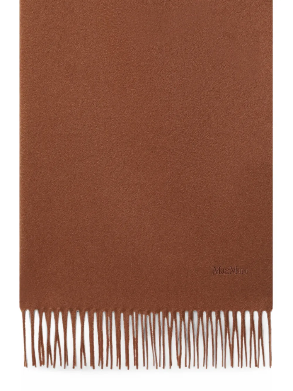 Max Mara Baci sjaal met geborduurd logo Bruin