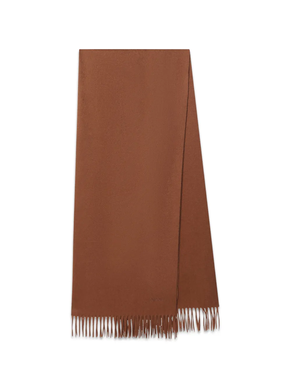 Max Mara Sciarpa Baci con frange - Marrone