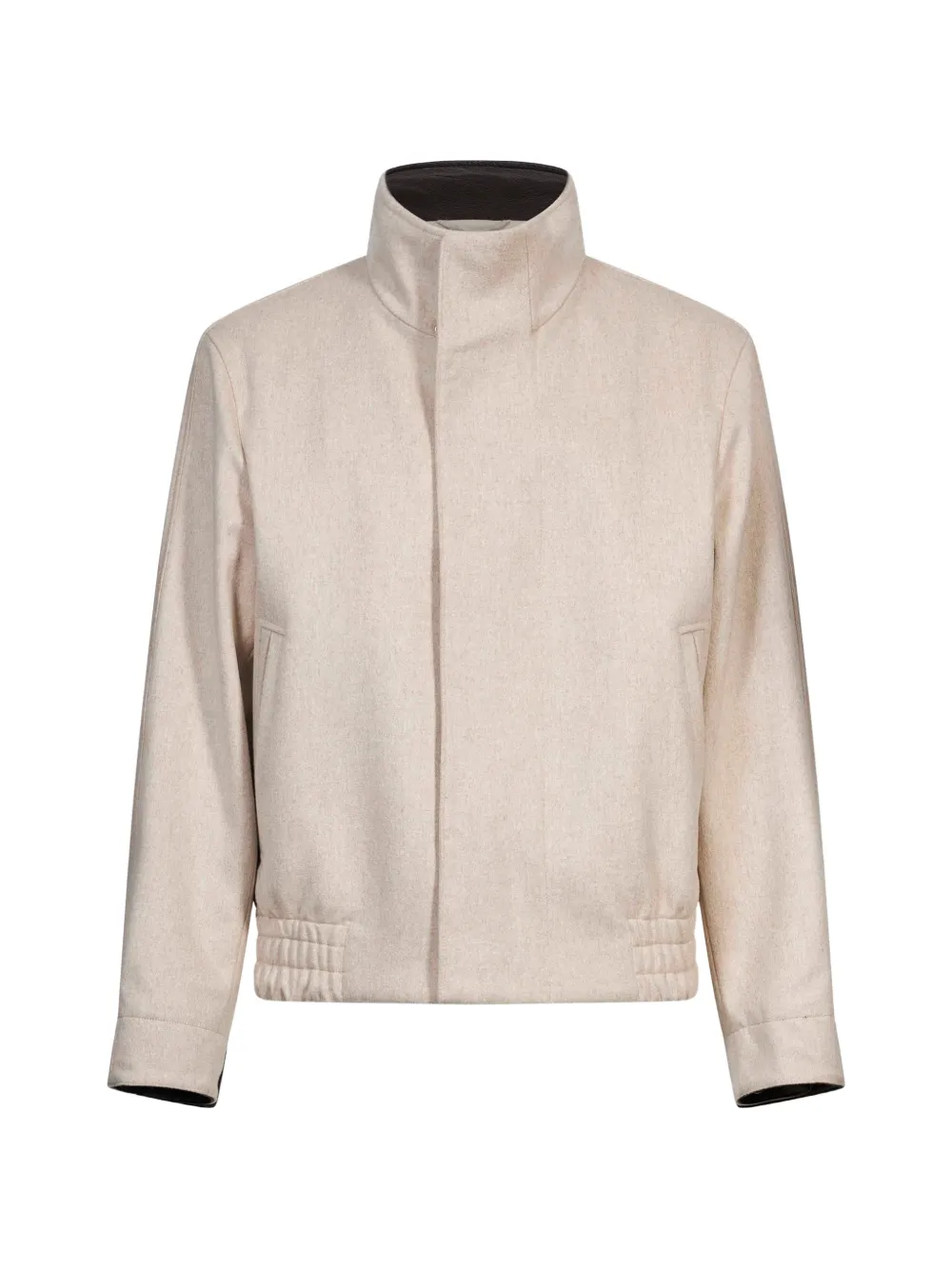 Lardini high-neck lightweight jacket - Toni neutri