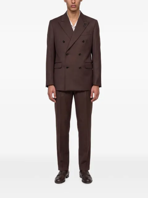 Lardini double-breasted peaked-lapel suit