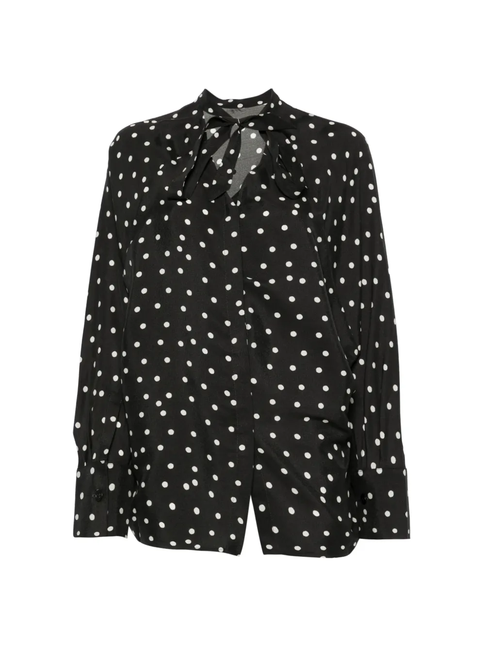 Christian Wijnants Blusa Tuvra a pois - Nero