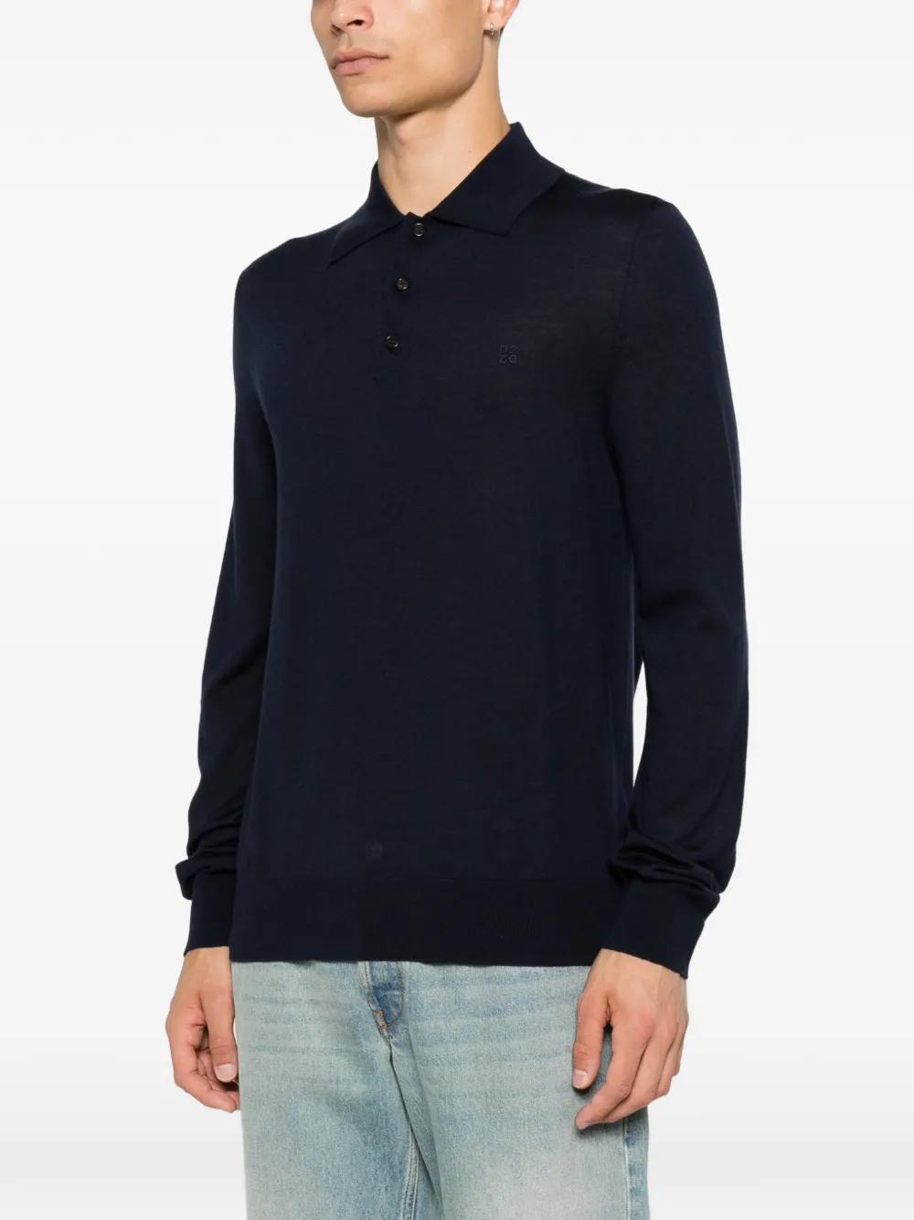 DSQUARED2 Upside Down poloshirt met lange mouwen Blauw