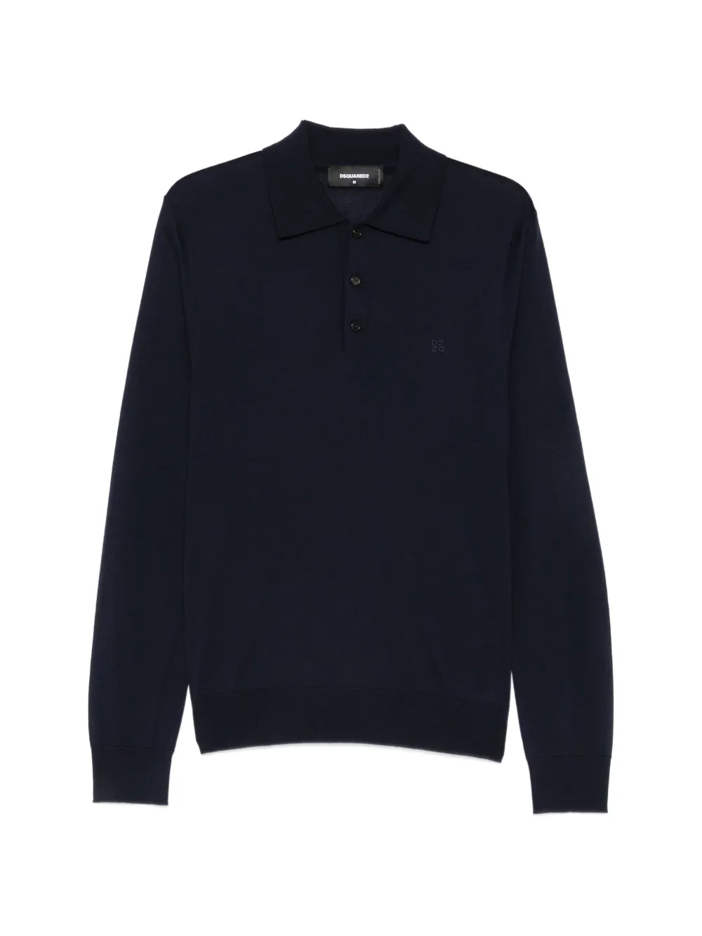 DSQUARED2 Upside Down long-sleeve polo shirt - Blau