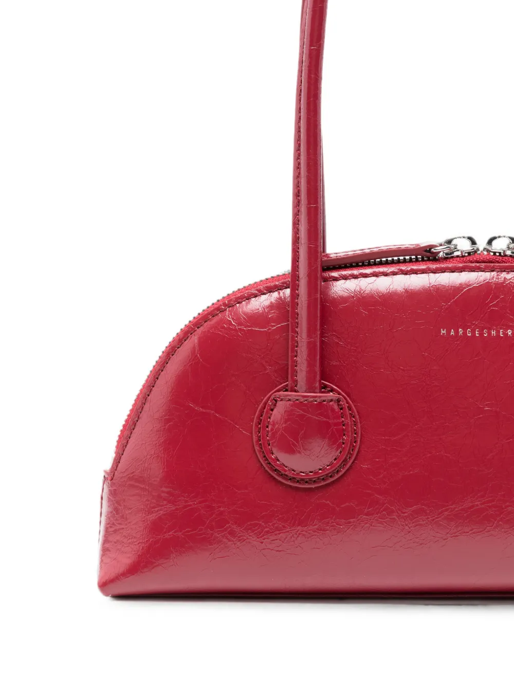 Marge Sherwood Bessette leren shopper met gekreukt effect Rood