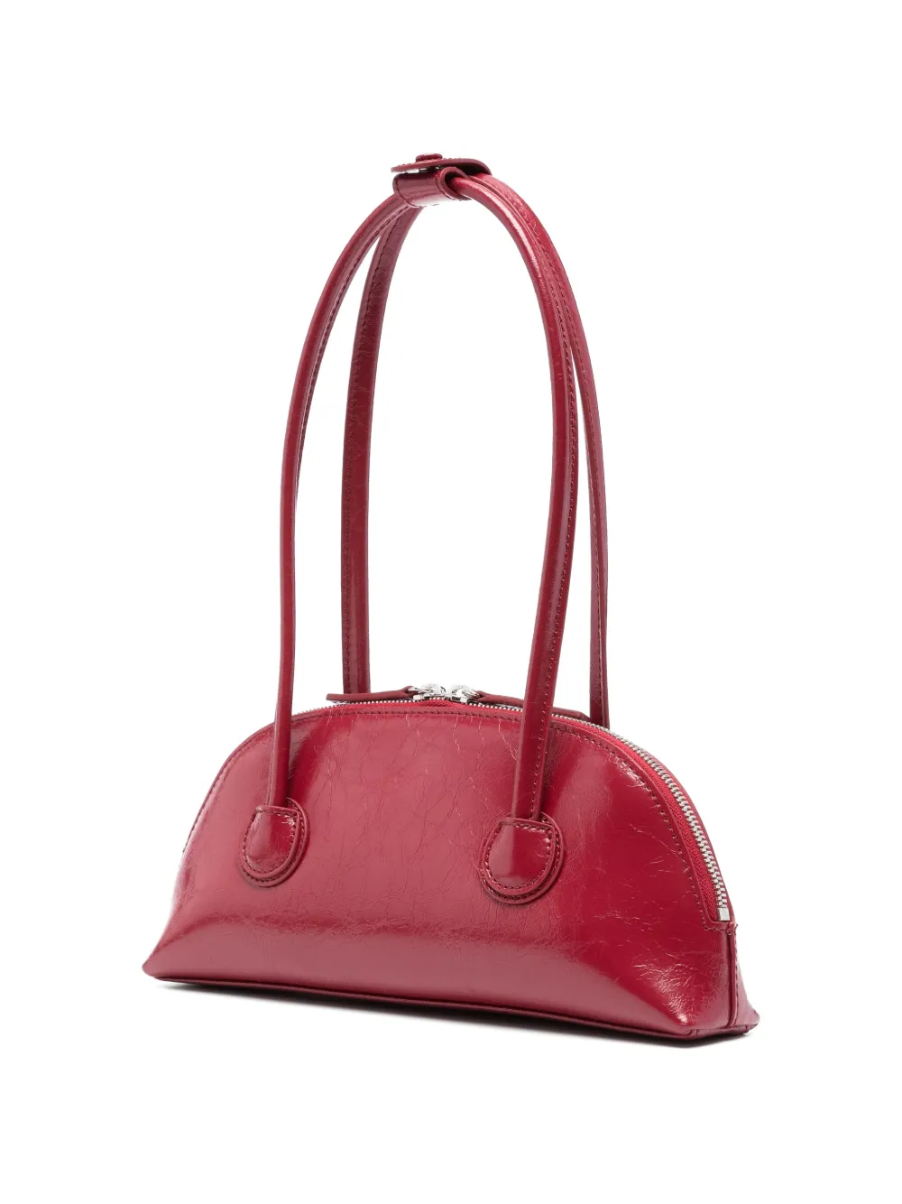 Marge Sherwood Bessette leren shopper met gekreukt effect Rood