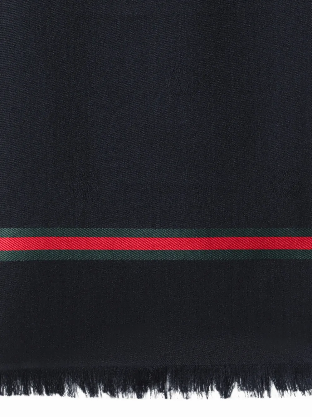 Gucci Double G sjaal met franje Blauw