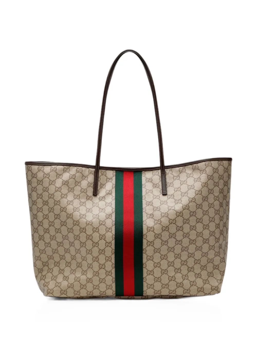 Gucci large Tribeca GG Web-stripe tote bag - Neutrals