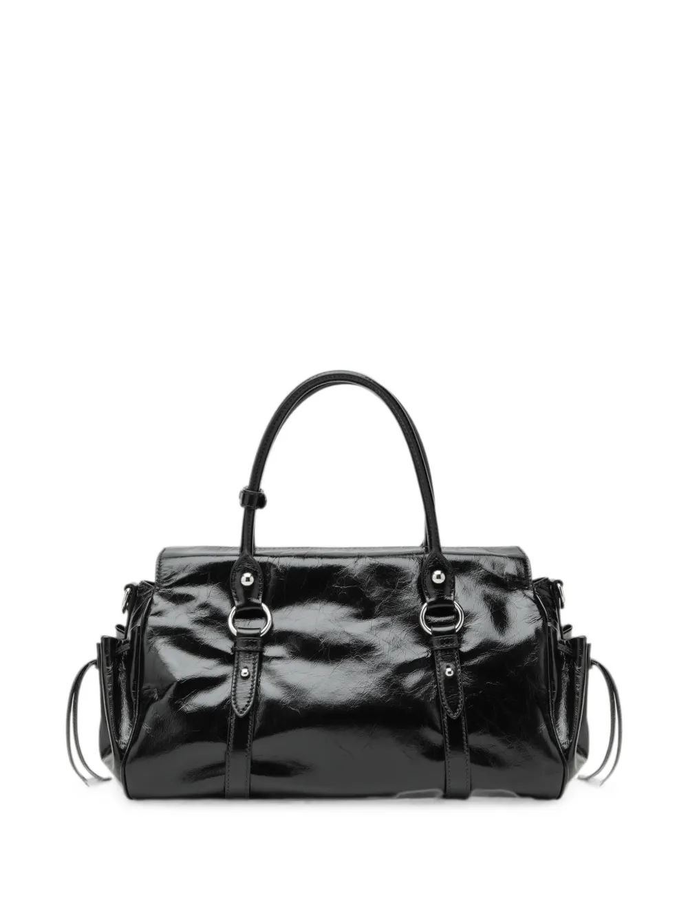Miu Shopper met logo-reliëf Zwart